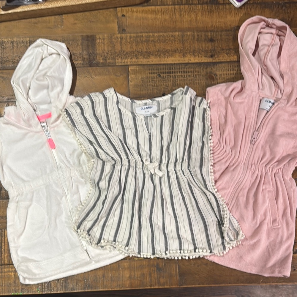 Three 18 to 24 month bathing suit beach coverups